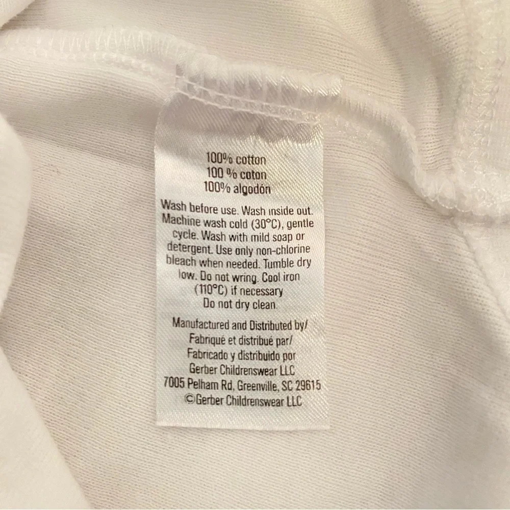 Gerber Onesies Baby White 